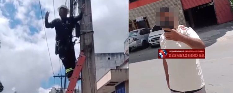 Técnicos da Flash Net e Policial são levados à delegacia após ameaça com arma em Itabuna
