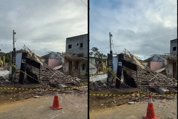 Explosão de botijão de gás destrói casa e deixa três feridos na Bahia