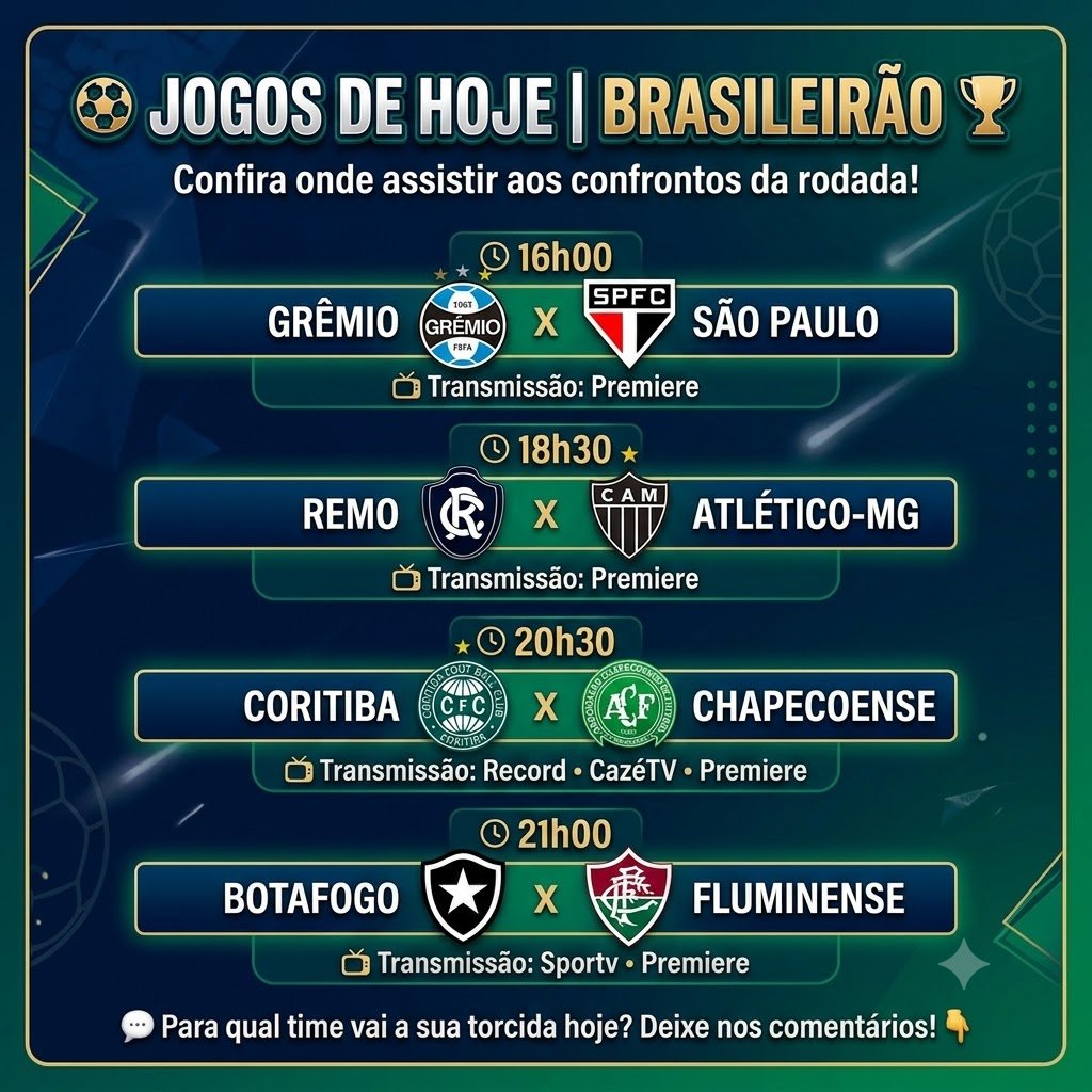 Principais jogos de hoje