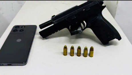 PETO apreende pistola calibre 9mm e prende jovem após fuga em Aurelino Leal