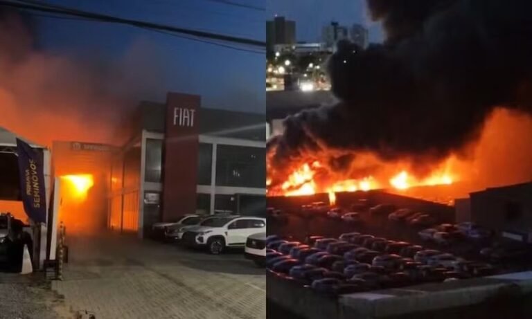 Incêndio atinge concessionária de veículos em Luís Eduardo Magalhães