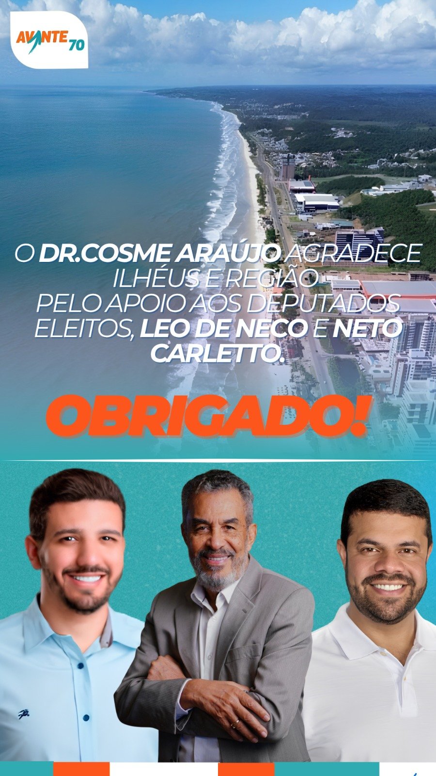 Dr. Cosme Araújo Celebra Apoio Expressivo a Leo de Neco e Neto Carletto em Ilhéus e Região