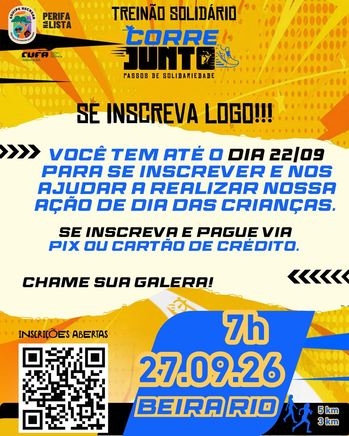 AINDA DÁ TEMPO DE FAZER UMA CRIANÇA SORRIR!